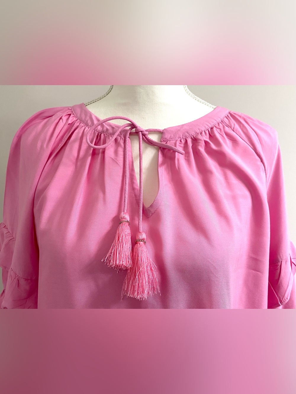 Simply Southern Womens L Pink Embroidered Pineapple Dress Boho Coastal Summer - Picture 2 of 14